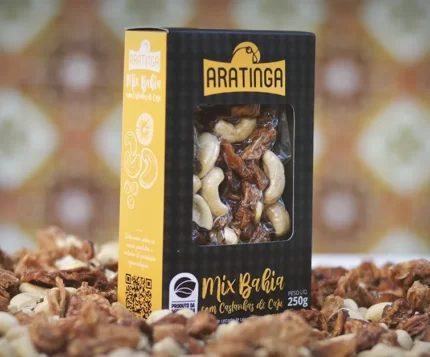Castanha de caju mix bahia banana e abacaxi aracatinga cooperacaju